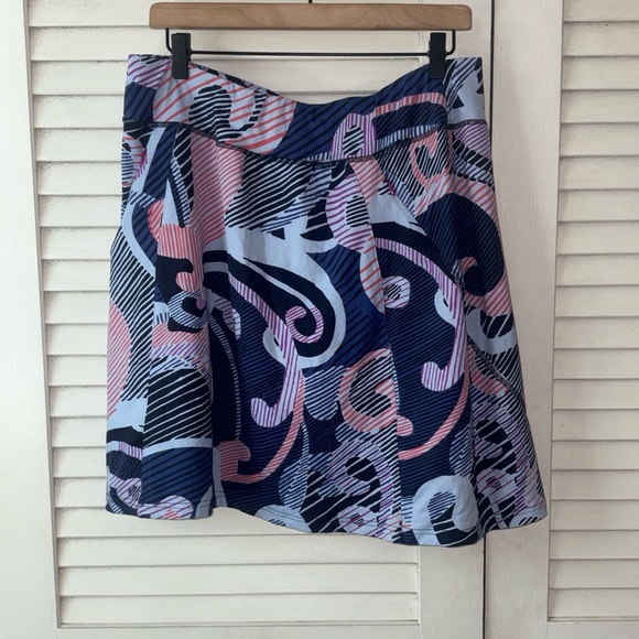 Title Nine A-Line Knee-Length Skirt Pink Blue Casual - Picture 2 of 5